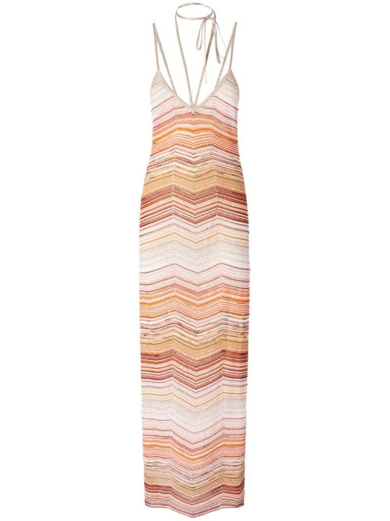 Shop Missoni Multicolor Orange Long Dress