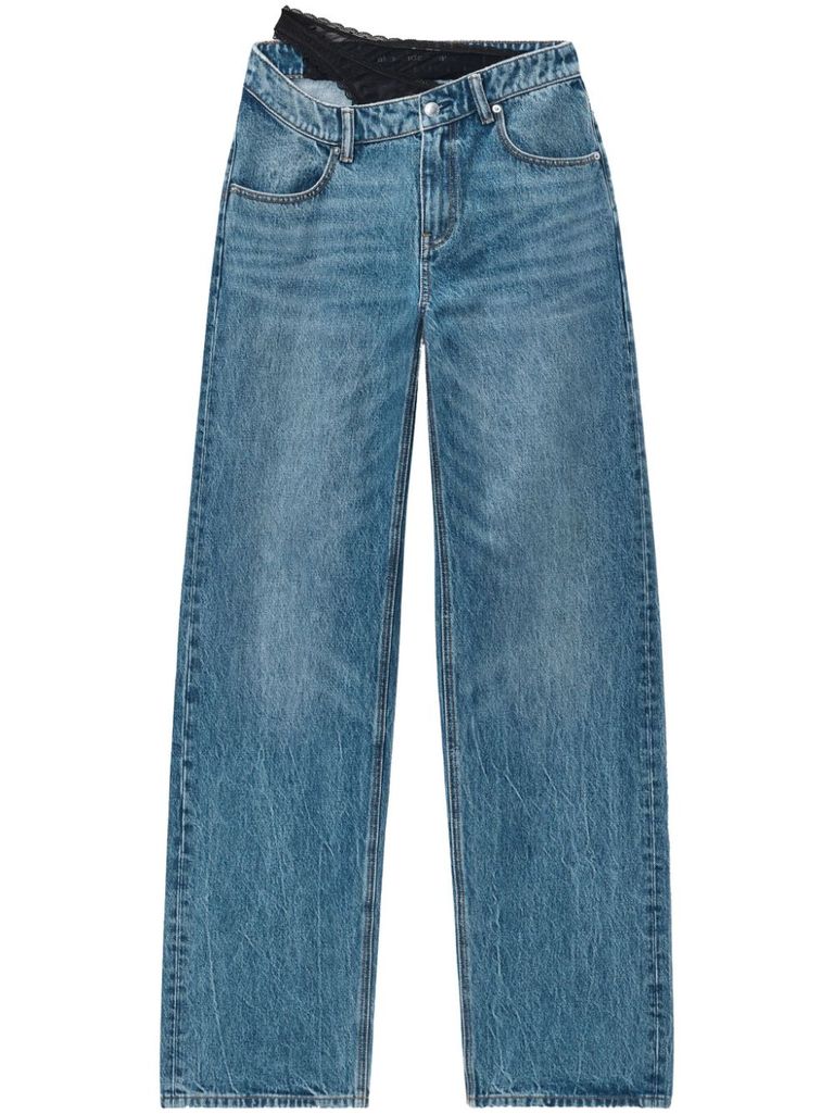 Shop Alexander Wang Distressed Blue Jeans