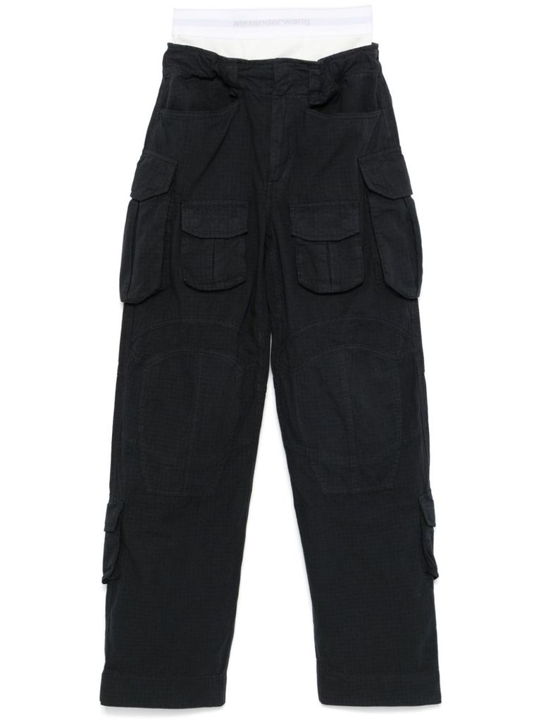 Alexander Wang Black Multi-pocket Casual Pants In Grey