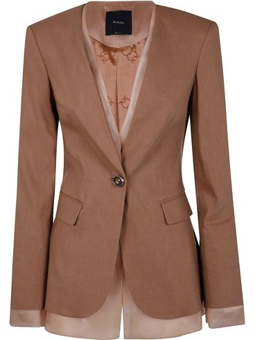 PINKO - Blazer monopetto Gallina in lino