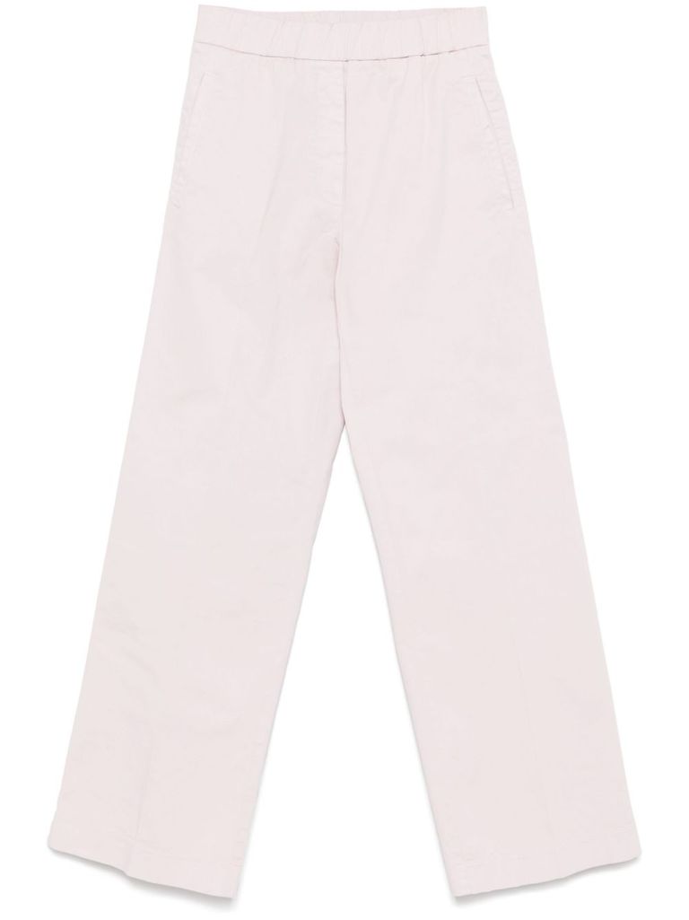 Forte Forte Light Pink Straight-leg Trousers In Pink