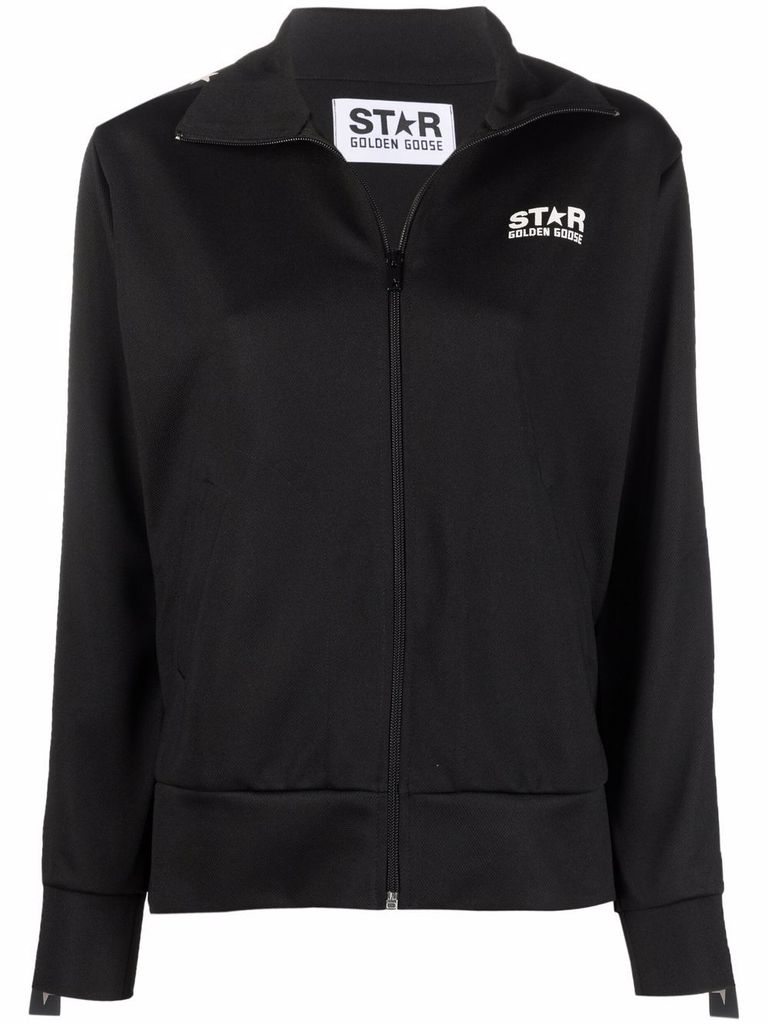 GOLDEN GOOSE ZIP-UP STAR LOGO SWEATSHIRT