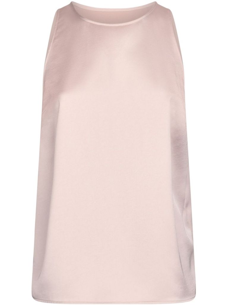 Shop Liu •jo Pink Satin Top With A Bow