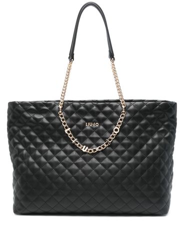 LIU JO - Black quilted faux leather handbag