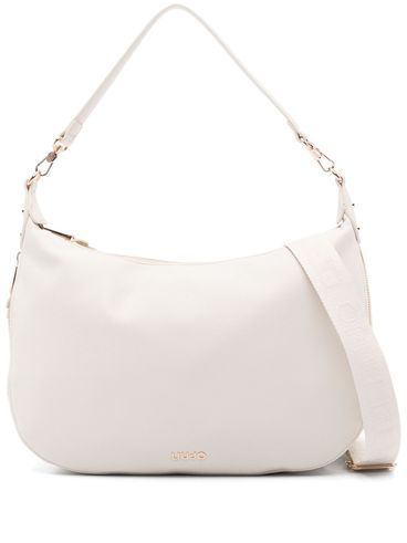 LIU JO - White faux leather shoulder bag with strap