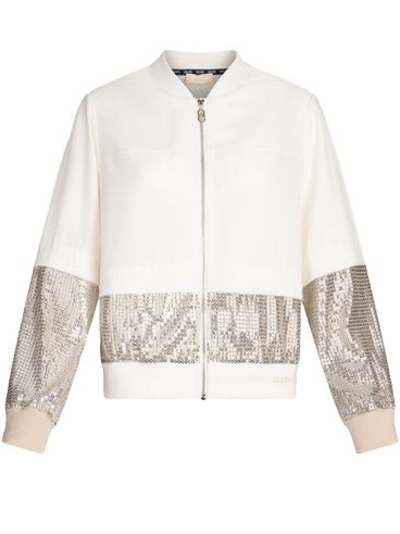 LIU JO - White bomber with sequins