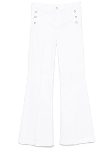 LIU JO - Long white jeans with buttons