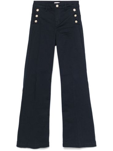 LIU JO - Long blue denim jeans with buttons