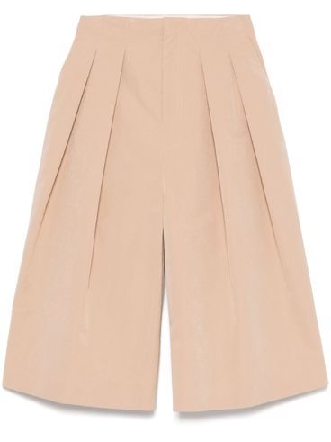 PHILOSOPHY DI LORENZO SERAFINI - Beige cotton blend shorts with pleats