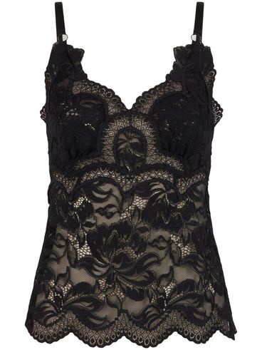 RABANNE - Black semi-transparent lace top