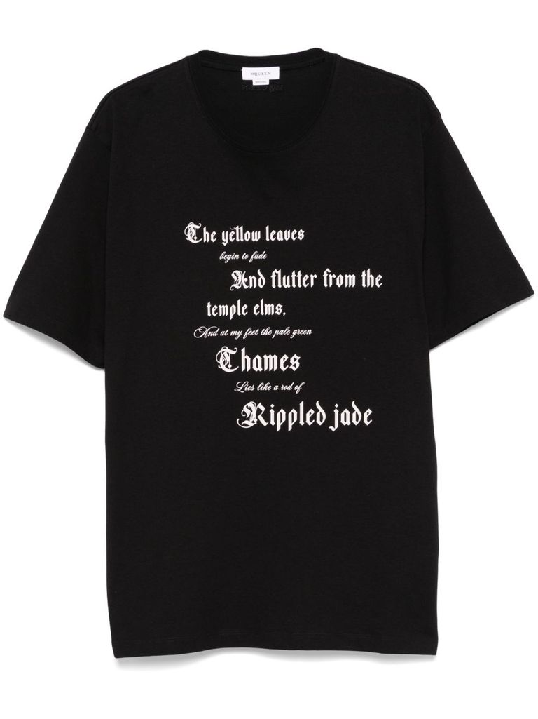 Alexander Mcqueen Maxi Print T-shirt In Black