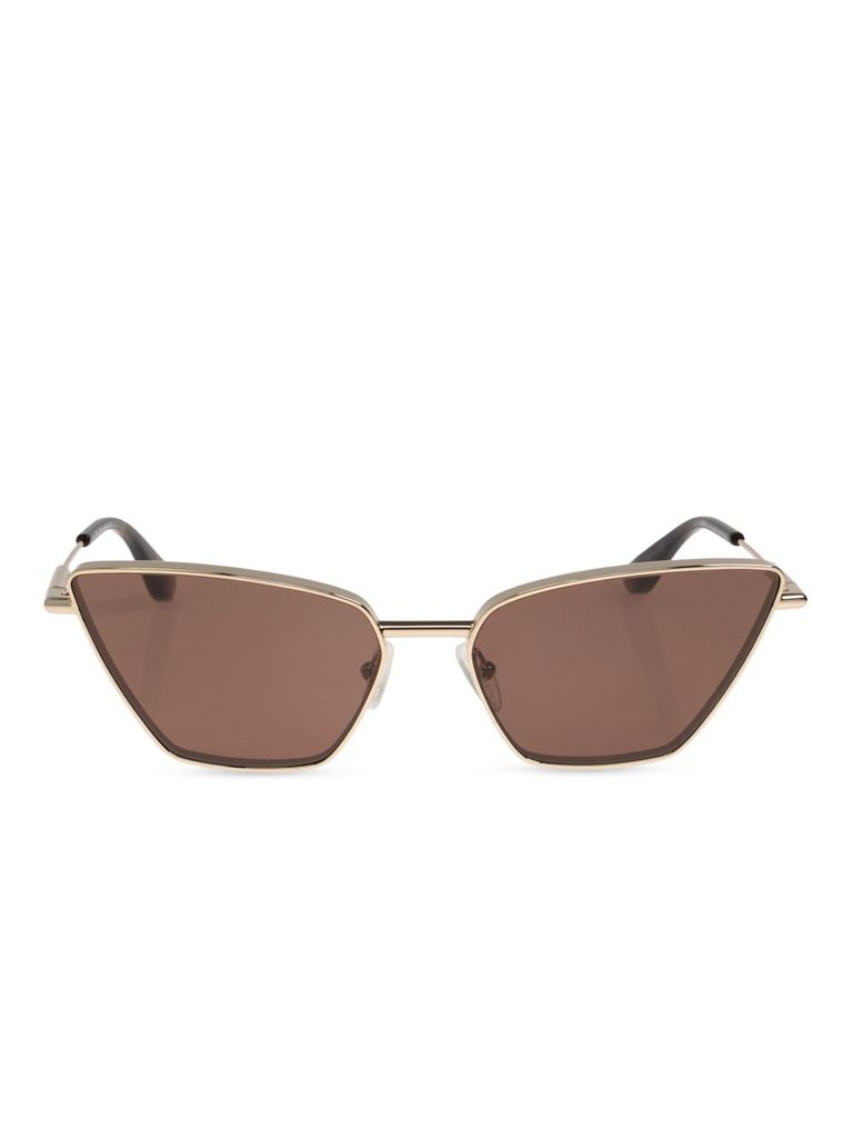 Alexander Mcqueen Eyewear Cat-eye Frame Sunglasses In Gold