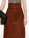 alexander mcqueen - Suede pencil skirt - 3