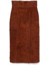 alexander mcqueen - Suede pencil skirt