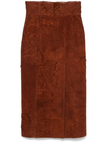 ALEXANDER McQUEEN - Suede pencil skirt