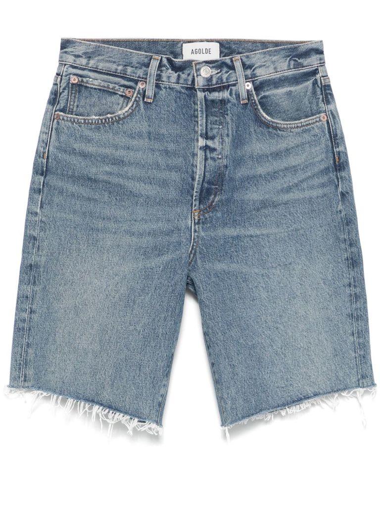 Shop Agolde 90's Denim Shorts In Regenerative Cotton In Blue