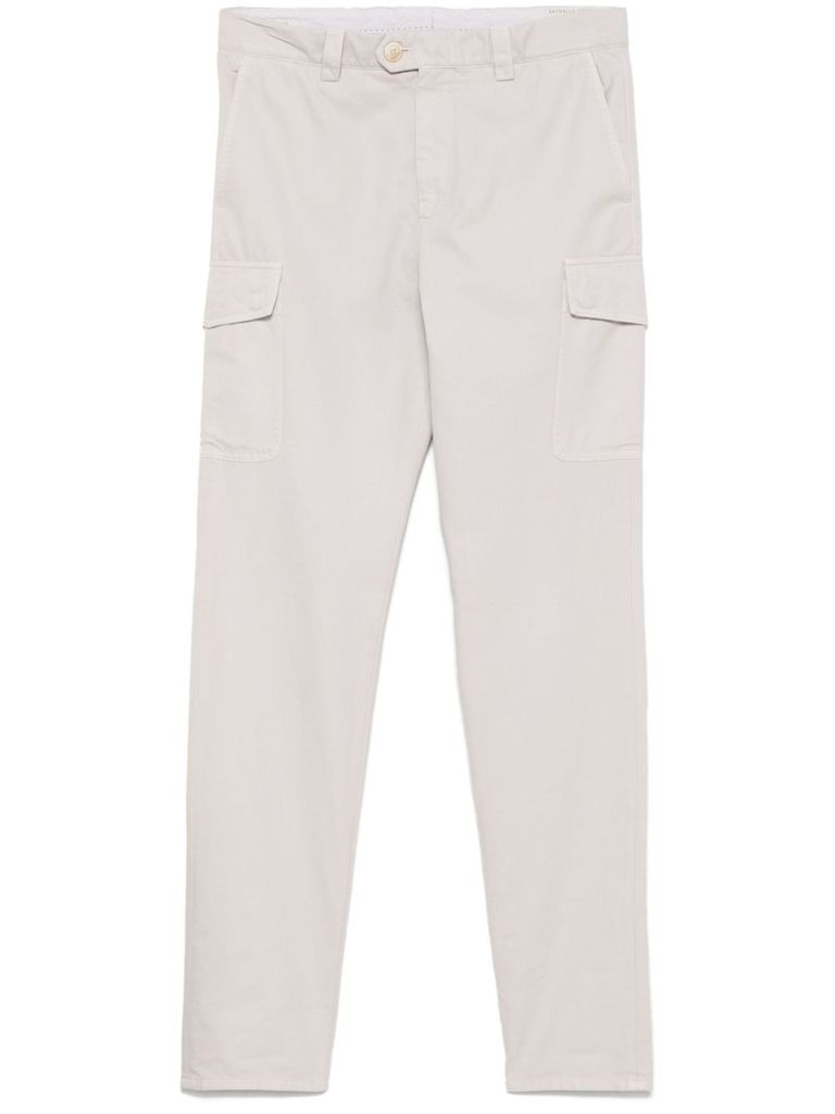 Brunello Cucinelli Straight-leg Cargo Pants In Beige