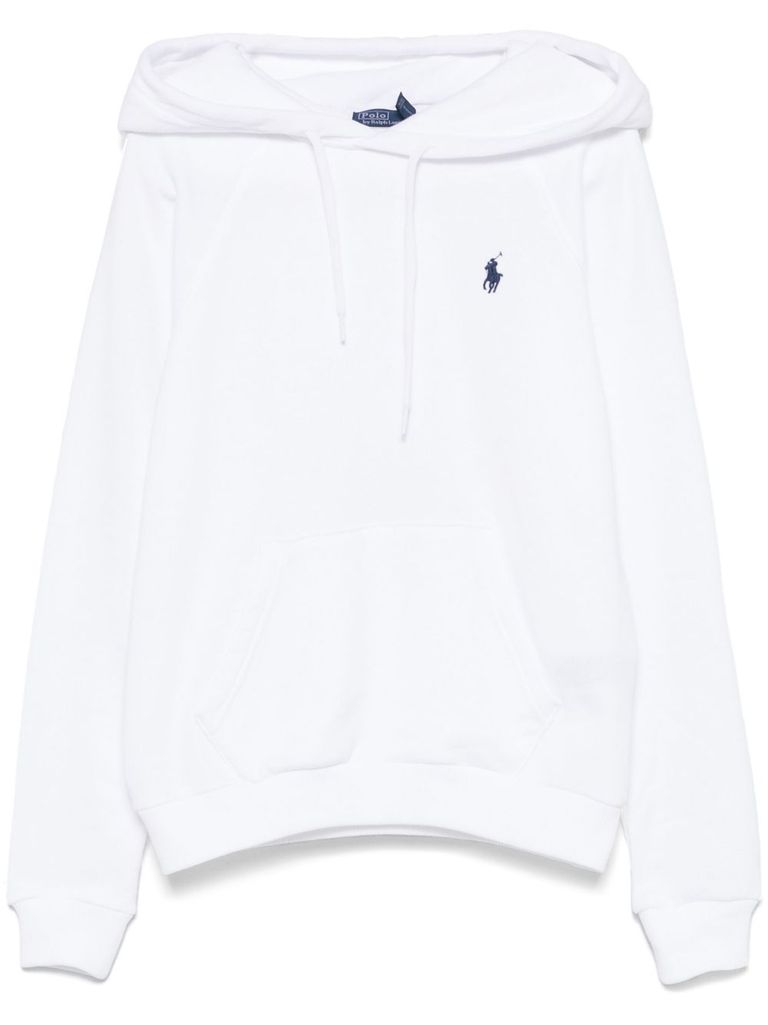 Shop Polo Ralph Lauren Polo Pony Motif Logo Hoodie In White