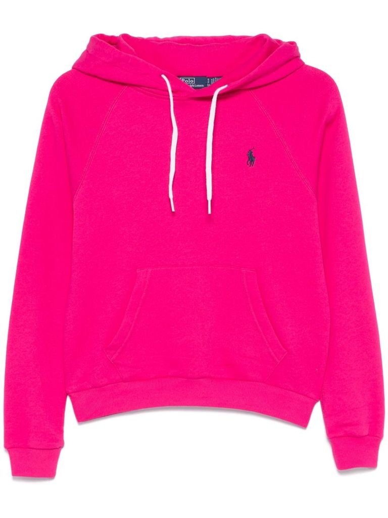 Shop Polo Ralph Lauren Polo Pony Motif Logo Hoodie In Pink