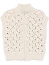 brunello cucinelli - Gilet in cashmere traforato