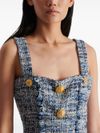 balmain - Short denim dress with buttons - 2