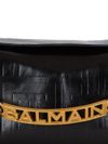 balmain - 1945 clutch bag in calf leather with chain and logo - 2