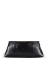 balmain - 1945 clutch bag in calf leather with chain and logo - 3