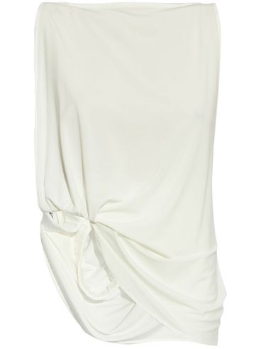 JACQUEMUS - Top Peplo bianco con dettaglio cut-out