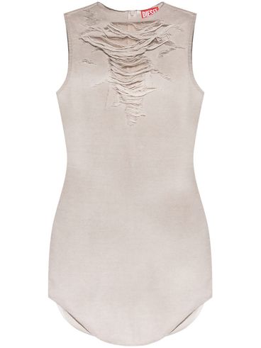 DIESEL - Short cotton dress with tears