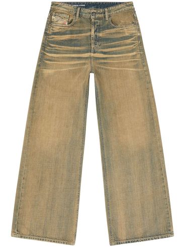 DIESEL - Straight-leg jeans in faded beige cotton