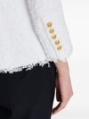 balmain - White structured blazer with buttons and pockets - 3