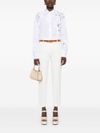 ermanno scervino - White cotton shirt with perforated inserts - 4