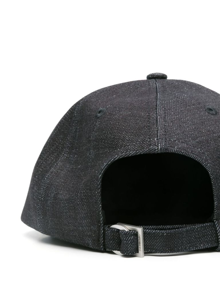 Jacquemus Baseball Cap La Casquette In Denim In Blue
