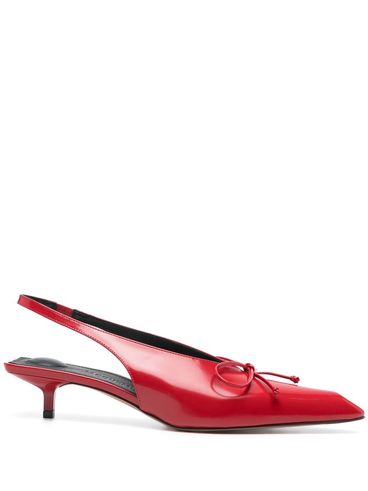 JACQUEMUS - Slingback Cubisto in pelle rossa