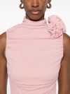 magda butrym - Pink silk midi dress with rose detail - 1