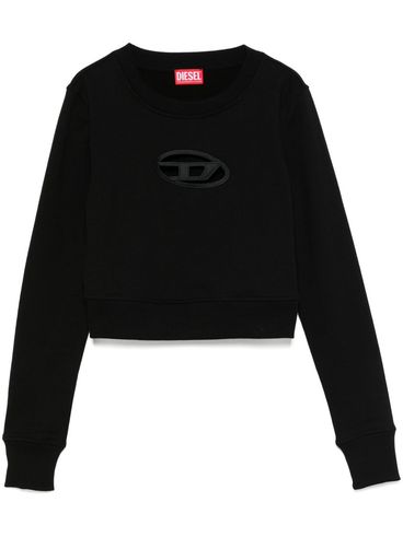 DIESEL - Black sweatshirt with a cut-out logo