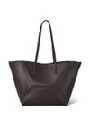 brunello cucinelli - Calf leather shopper bag in dark brown - 4