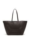 brunello cucinelli - Calf leather shopper bag in dark brown