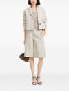 brunello cucinelli - Long sleeve linen sweater in light beige - 2