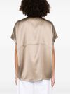 brunello cucinelli - Silk short sleeves shirt in beige - 1