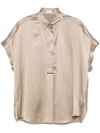 brunello cucinelli - Silk short sleeves shirt in beige