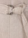 brunello cucinelli - Linen chemisier short sleeves long dress in beige - 3