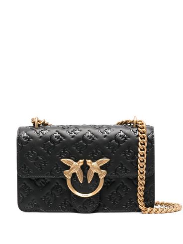 PINKO - Leather bag 'Love One Mini' in black with embossed logo