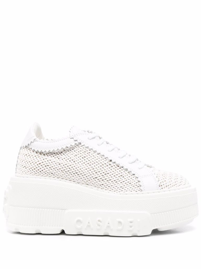 Shop Casadei Vegan Leather 'hanoi Nexus' Sneakers In White