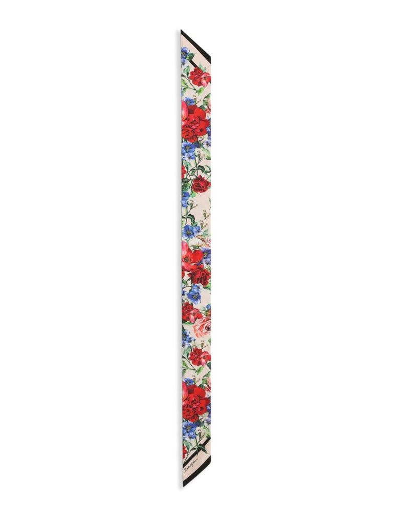 【関税&送料込】Dolce & Gabbana Floral Print Silk Bandeau Floral silk twill scarf in multicoloured - Dolce Gabbana