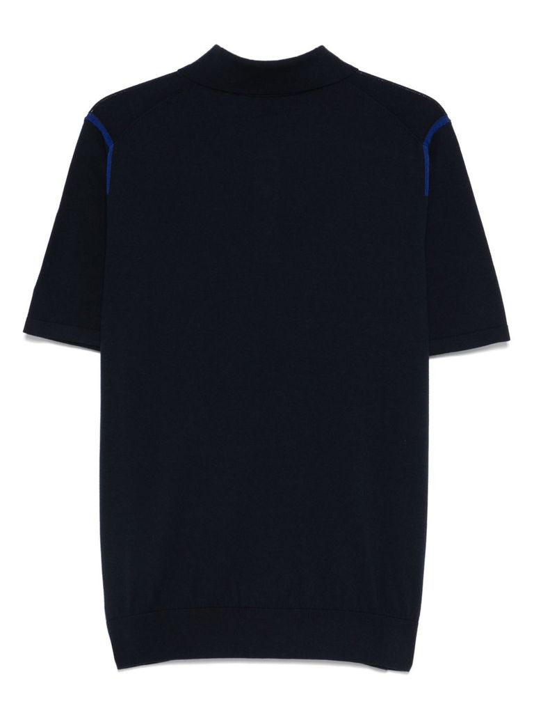 Shop Paul Smith Cotton Short Sleeves Polo In Navy Blue