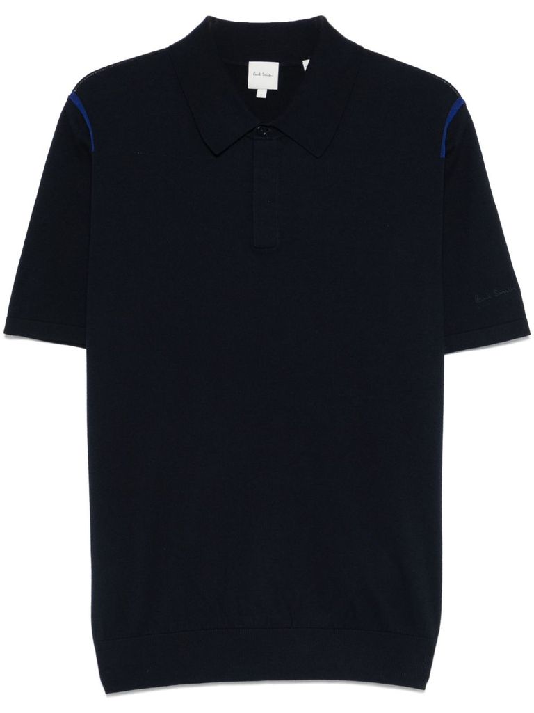 Shop Paul Smith Cotton Short Sleeves Polo In Navy Blue