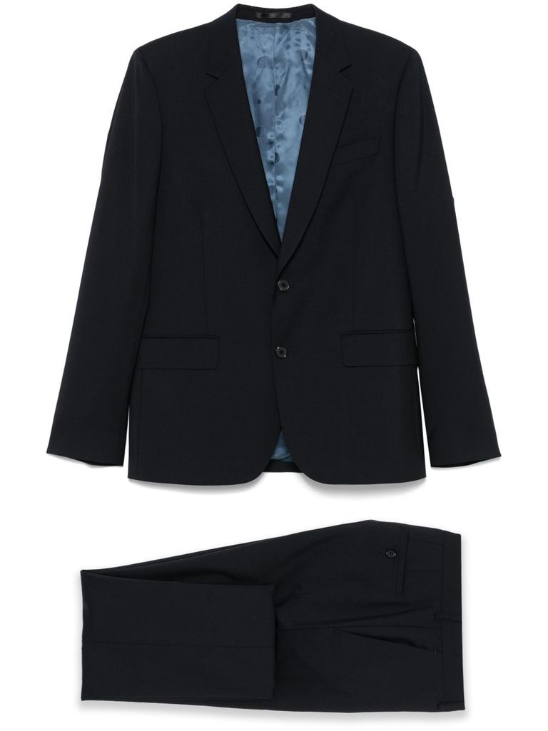 Shop Paul Smith Blue Wool Blend Suit