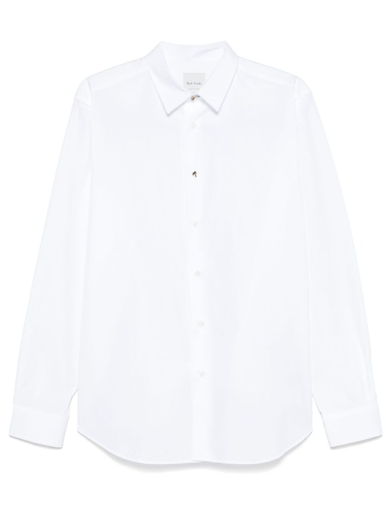 Shop Paul Smith Cotton Long Sleeves Shirt In White
