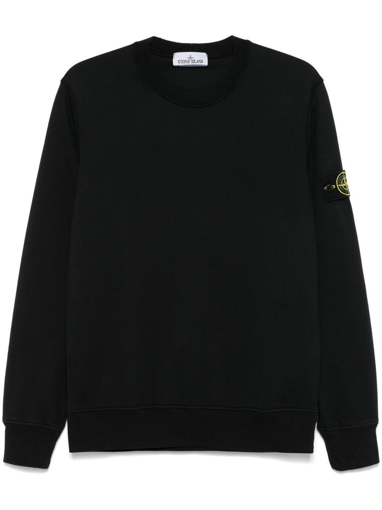 Cotton sweatshirt in black with logo